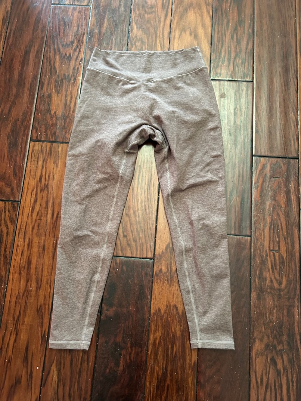 BuffBunny Dream Heathered Leggings Sz Large Mocha Berry 26” inseam